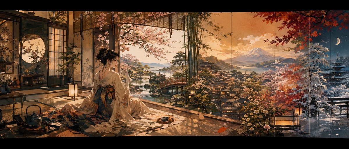 Four Seasons Japanese Panorama preview image