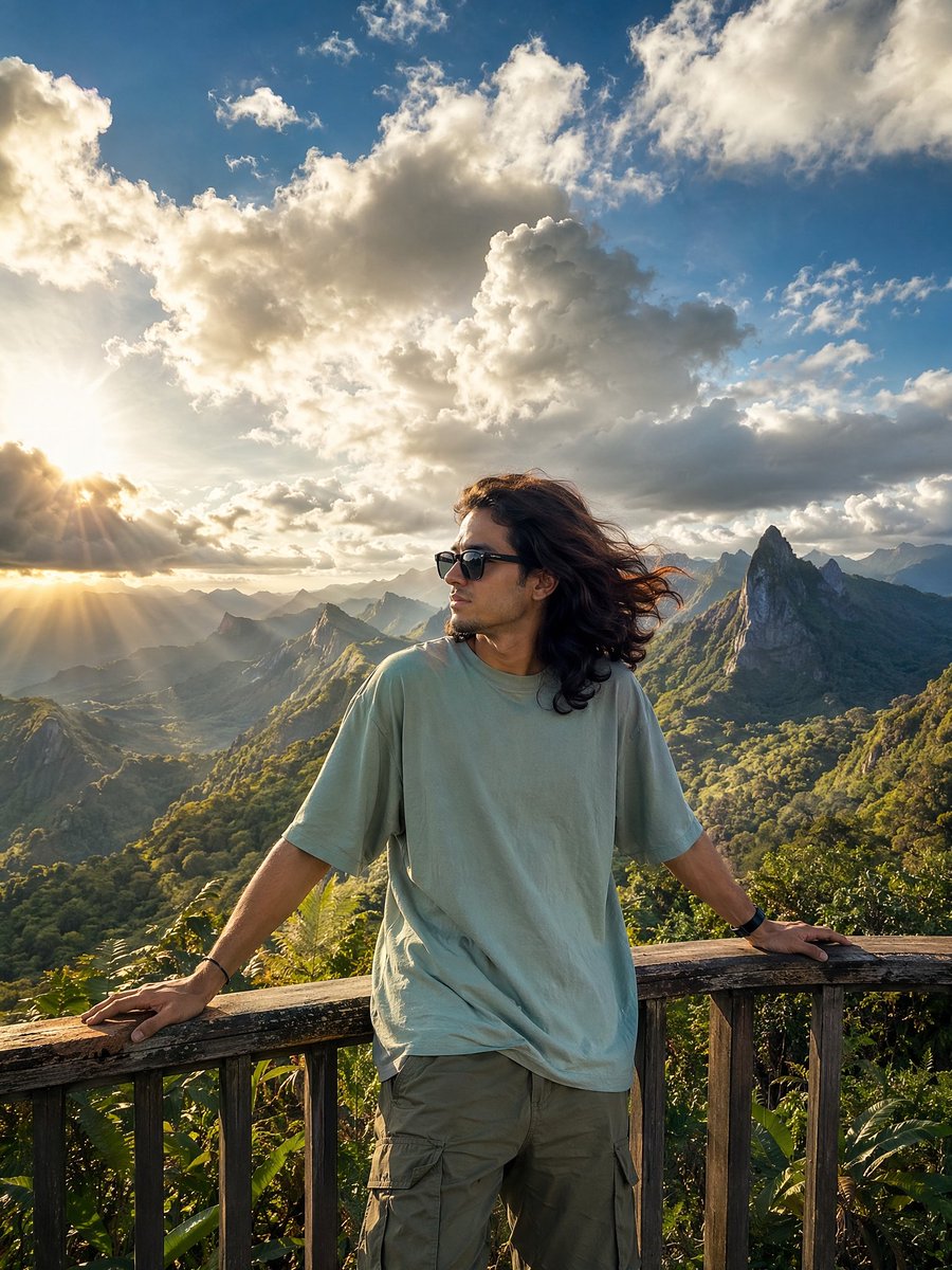 Golden Hour Mountain Viewpoint Portrait preview image