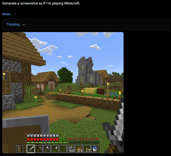 Minecraft Gameplay in AI Generator UI preview image