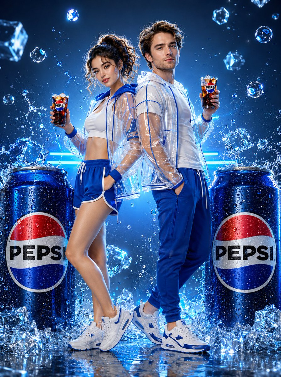 Futuristic Neon Pepsi Fashion Photography preview image
