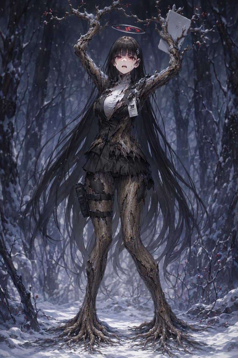 Snow Forest Tree Girl preview image