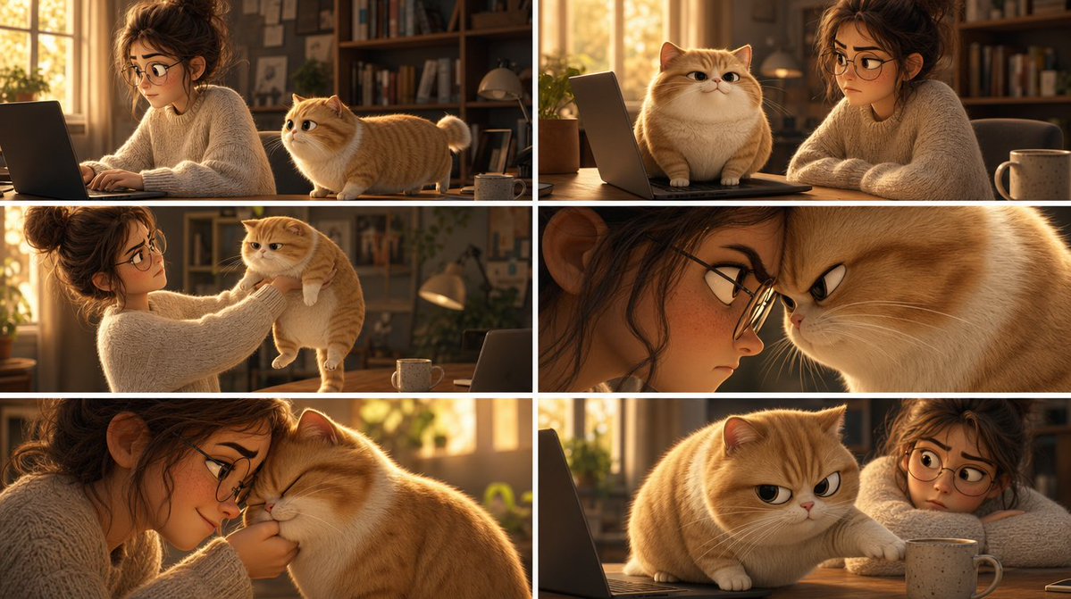 Pixar Cat Desk Storyboard preview image