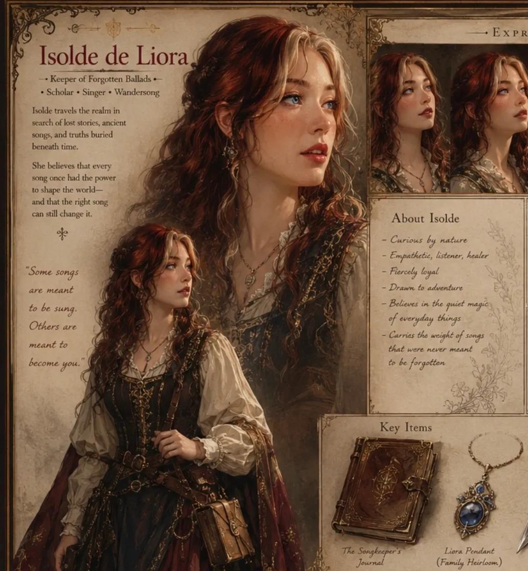 Medieval RPG Character Sheet preview image
