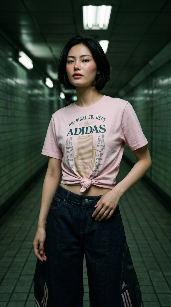 Cyber-Urban Subway Fashion Shot preview image