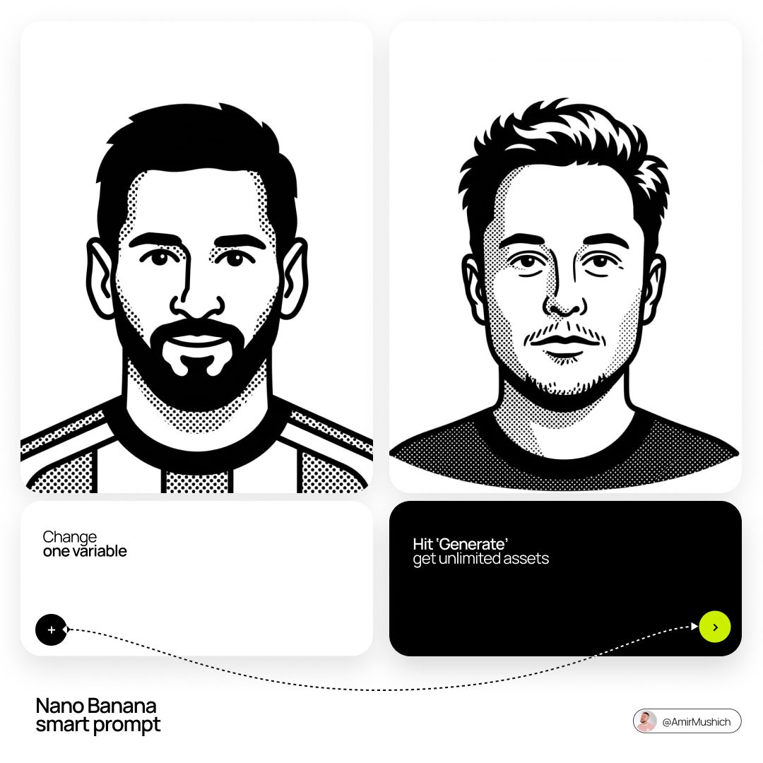 Notion Style Flat Vector Portrait preview image