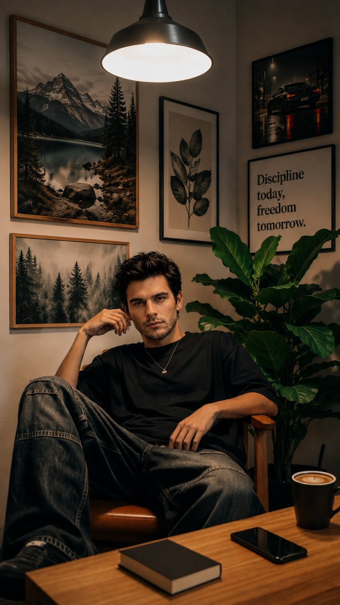 Cozy Workspace Café Portrait preview image