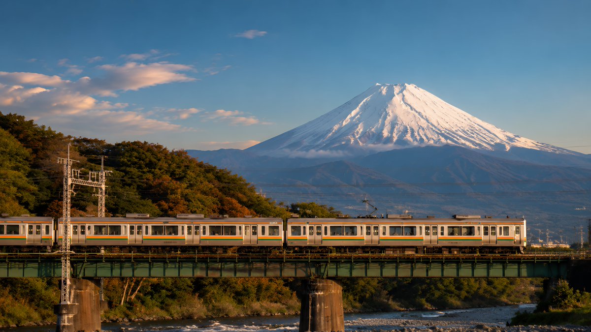 Mount Fuji Train Wallpaper preview image