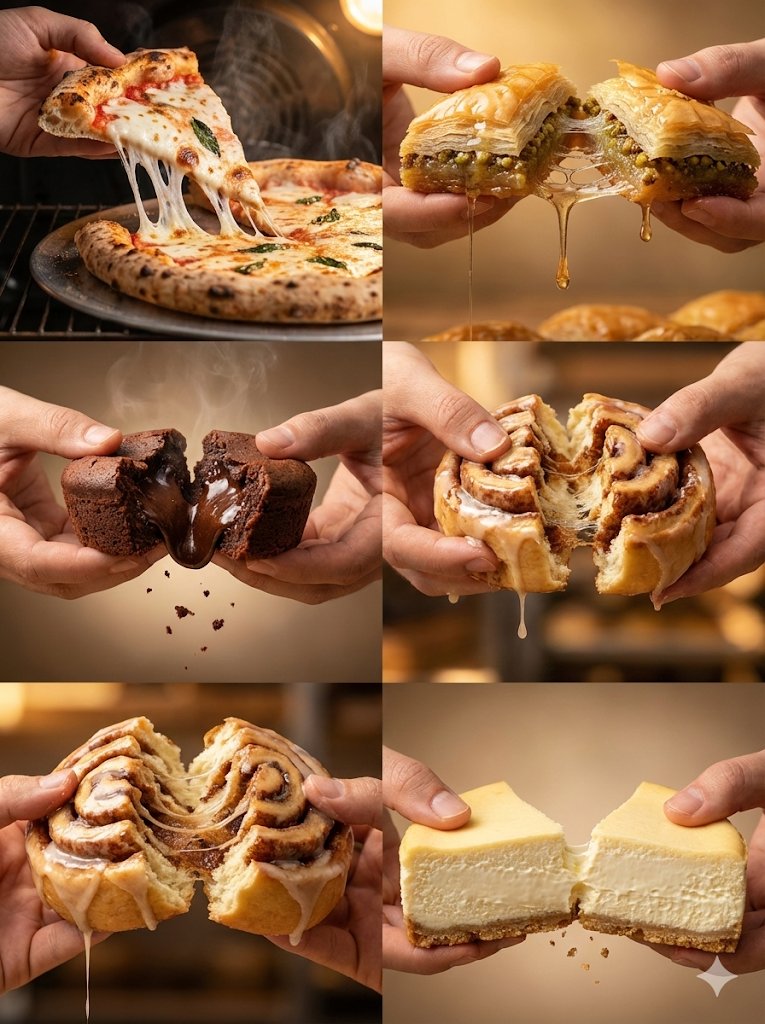 Cinematic Food Action Collage preview image