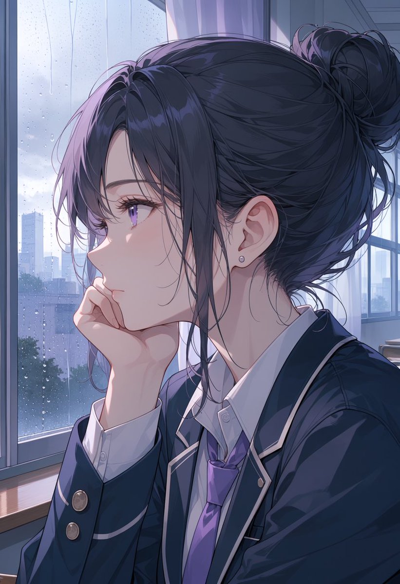 Rainy Anime Student Portrait preview image