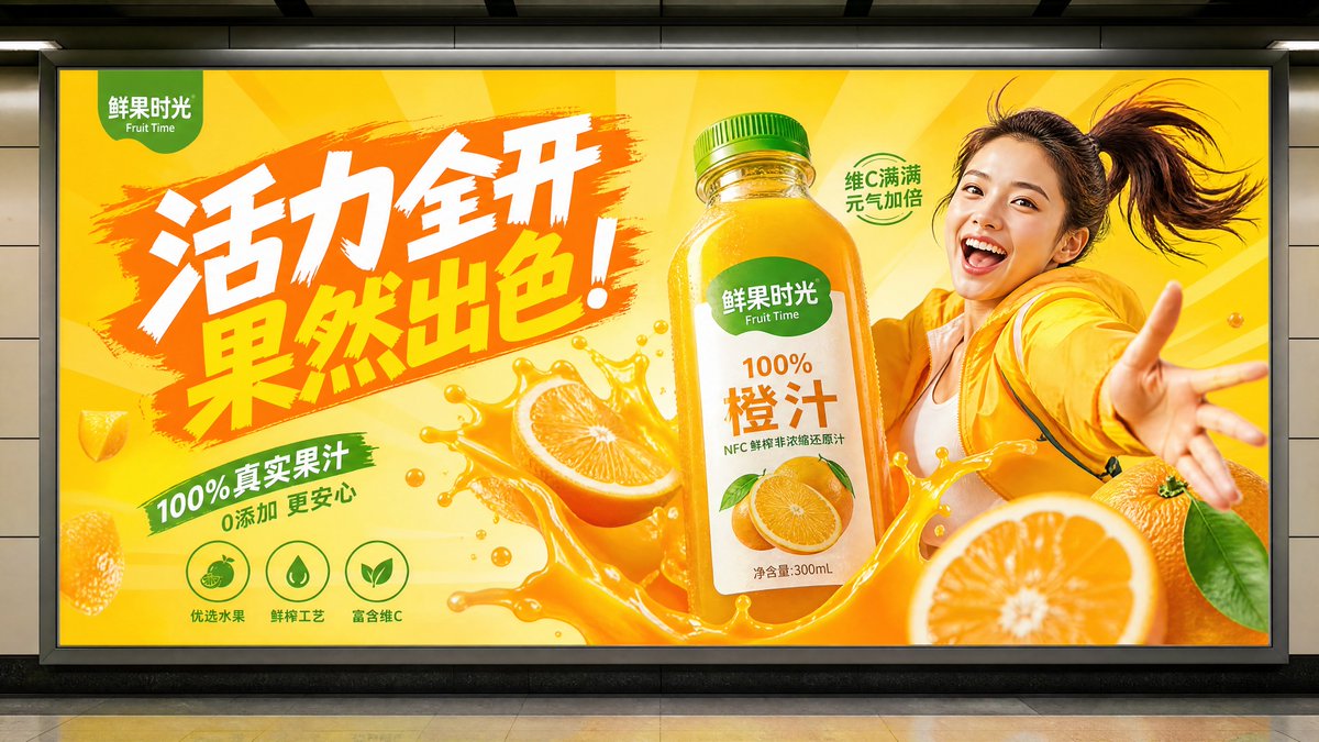 Subway Juice Drink Advertisement preview image