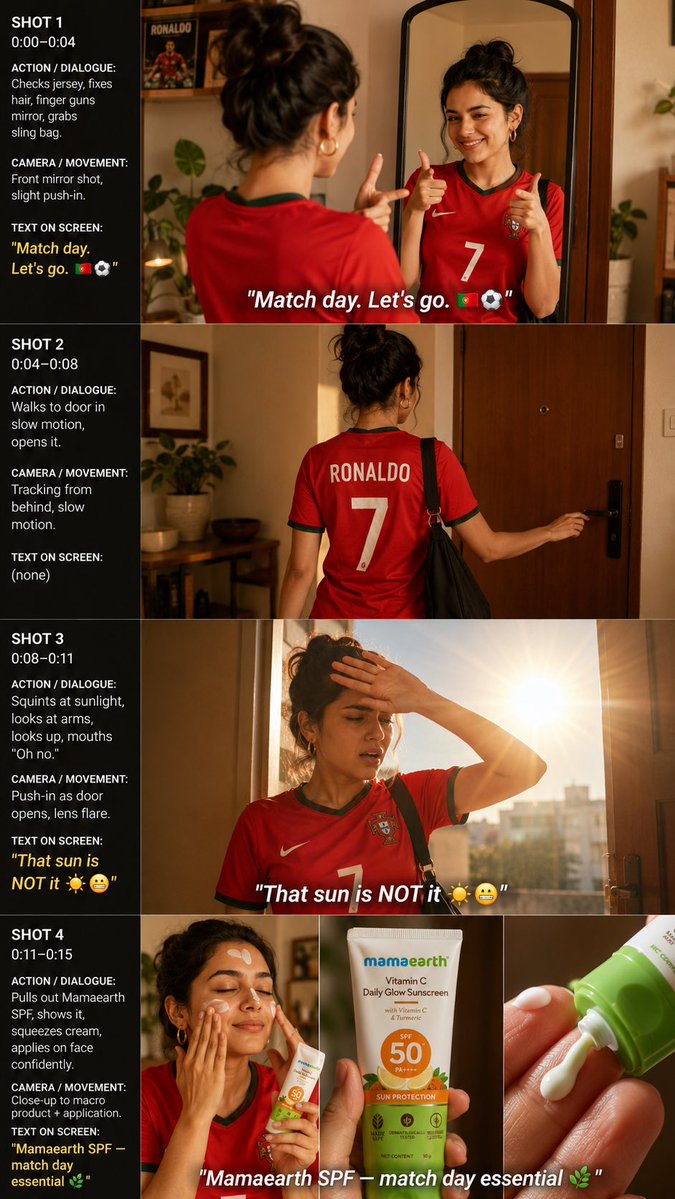Match Day Sunscreen Storyboard preview image