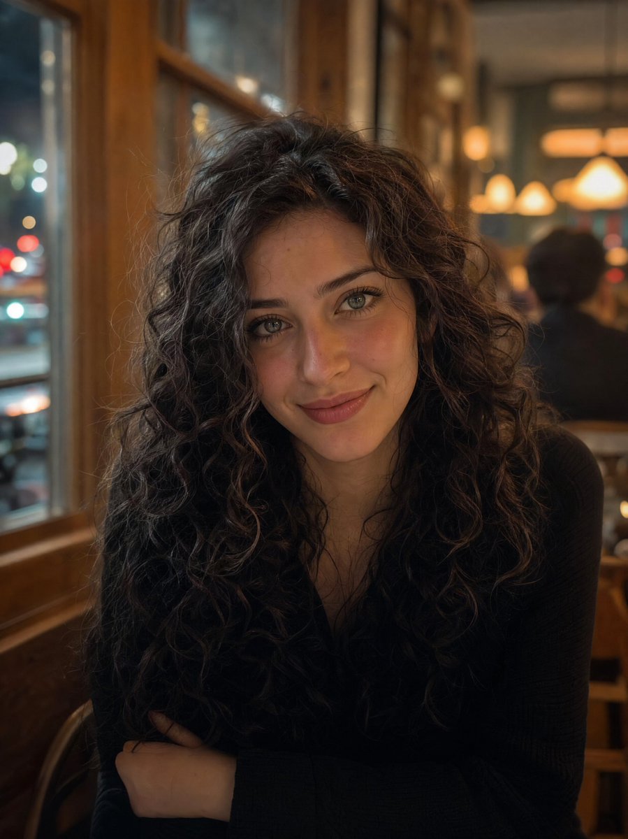 Cozy Night Café Portrait preview image