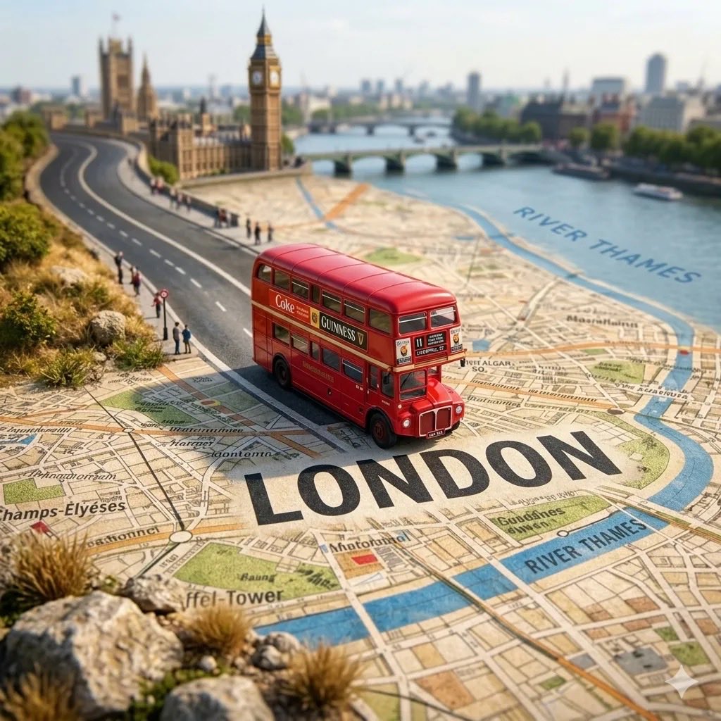 Tilt-Shift City Map Travel Scene preview image