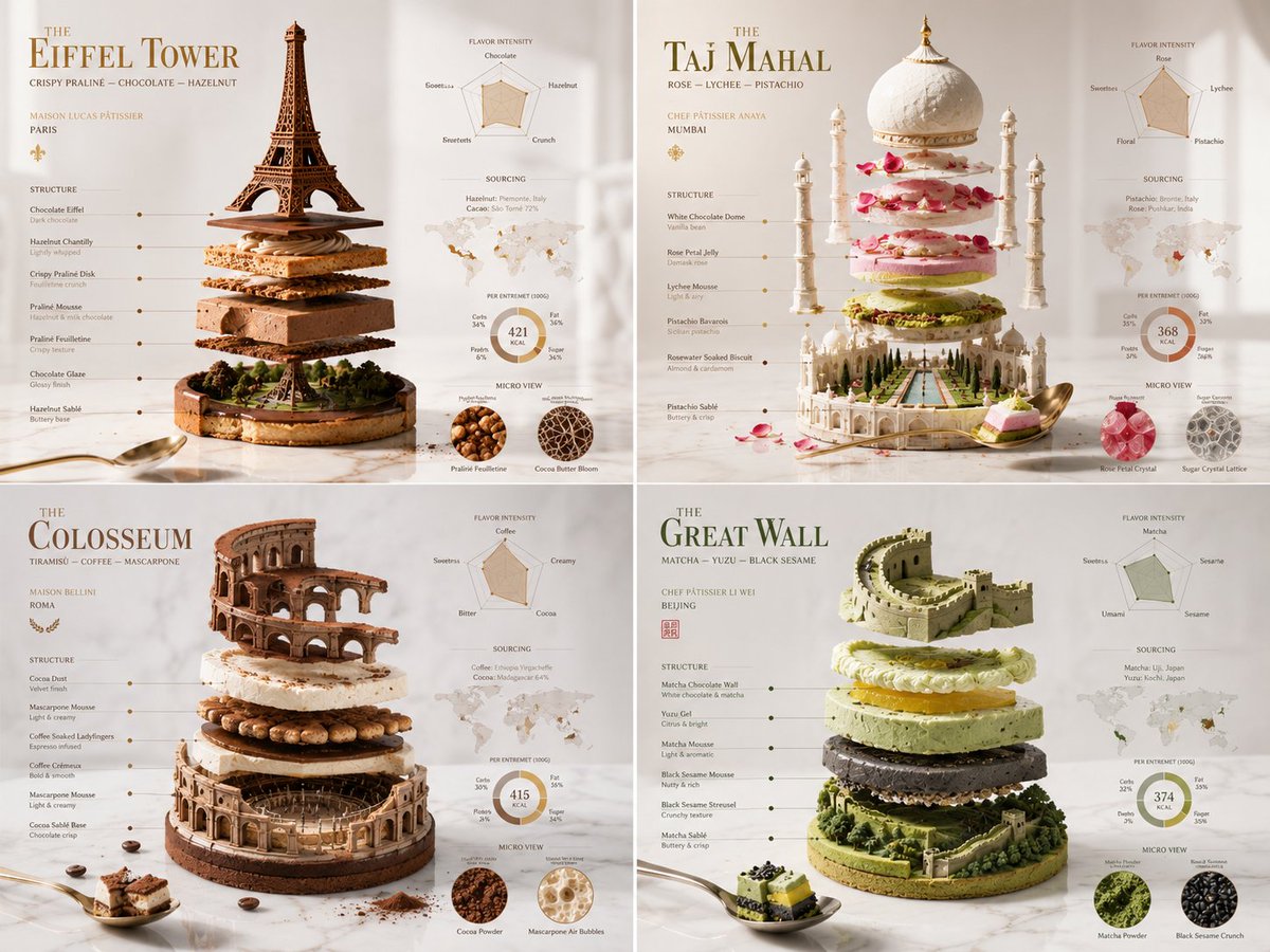 Exploded Monument Pastry Art preview image