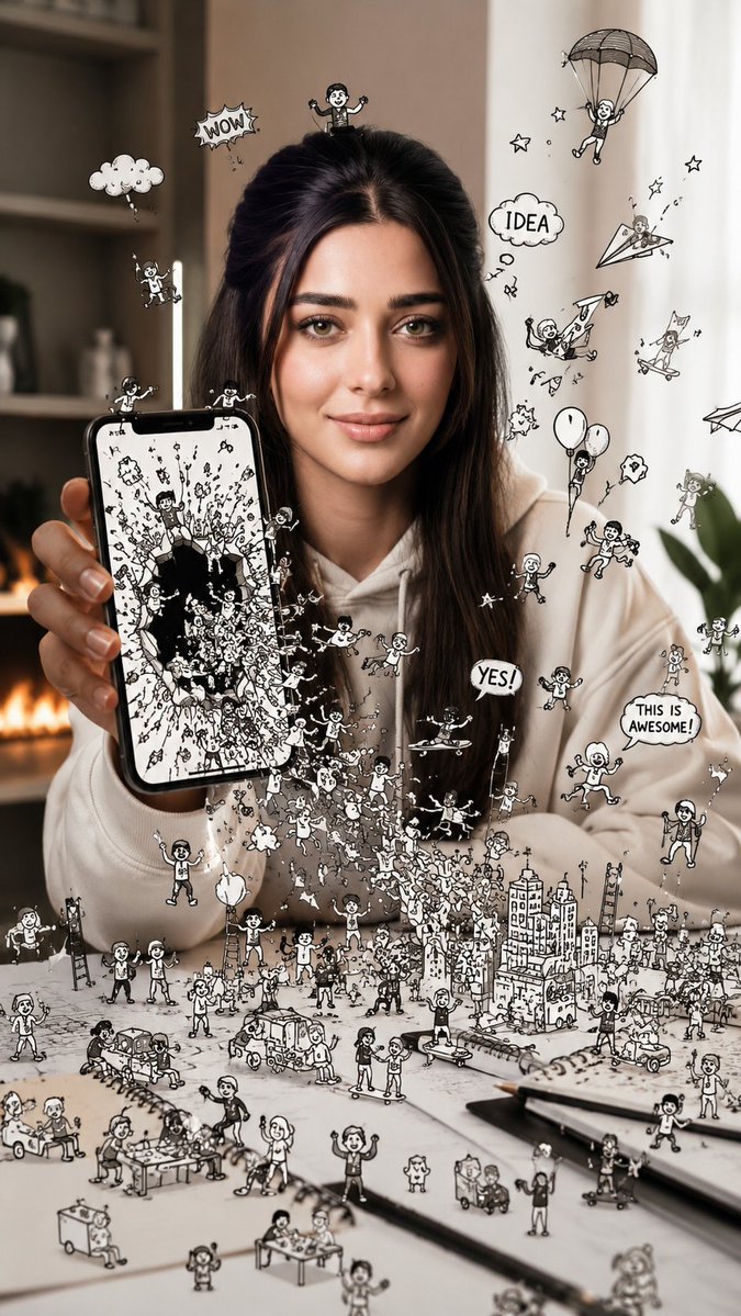Shattered Phone Screen Doodle Portal preview image
