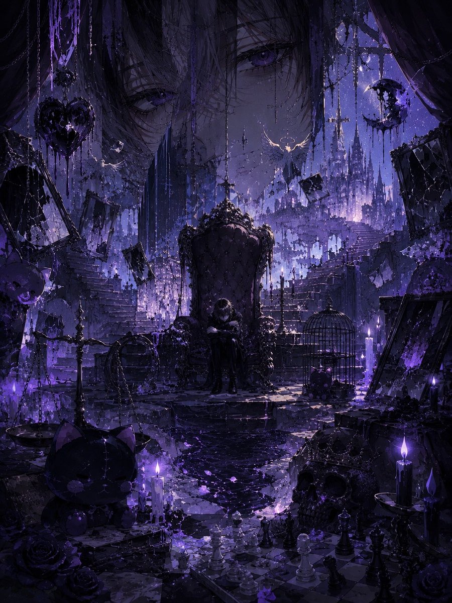 Gothic Violet Throne Fantasy preview image