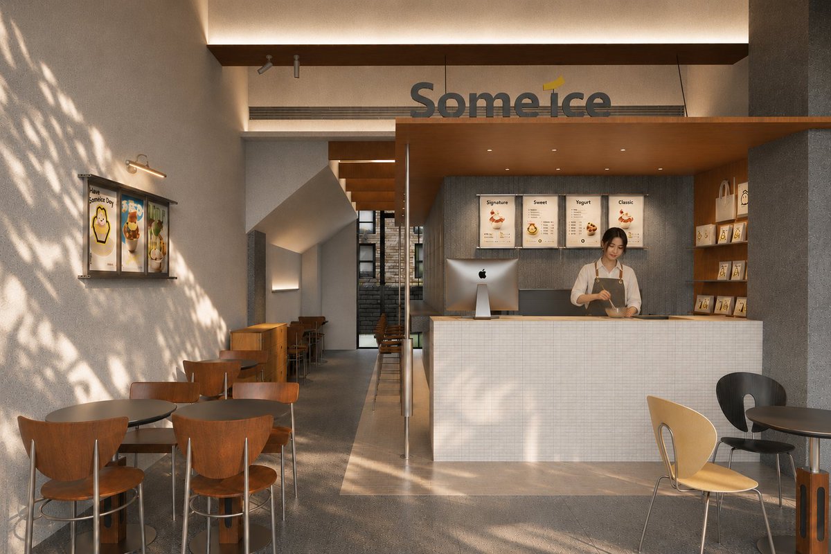 Modern Some Ice Cream Shop Interior preview image