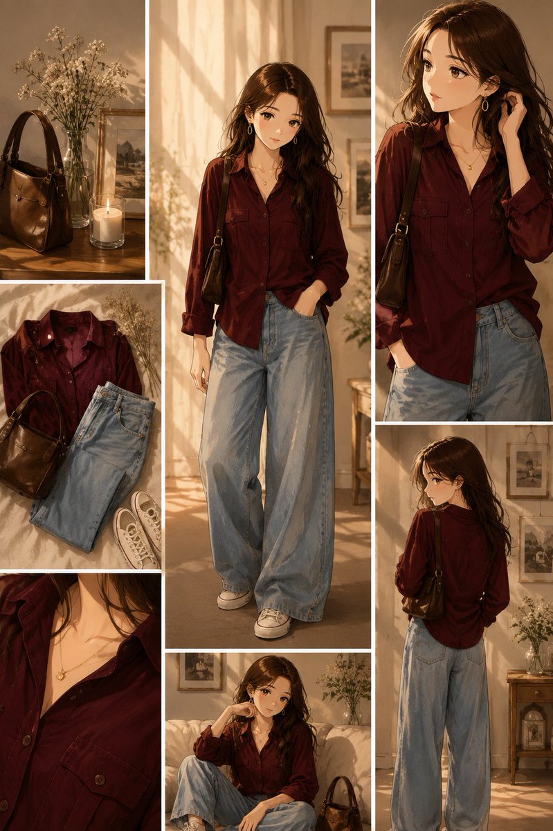Anime Fashion Lookbook Collage preview image