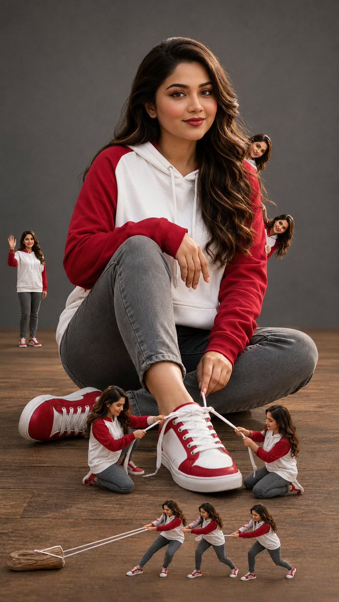 Woman with Miniature Clones Portrait preview image