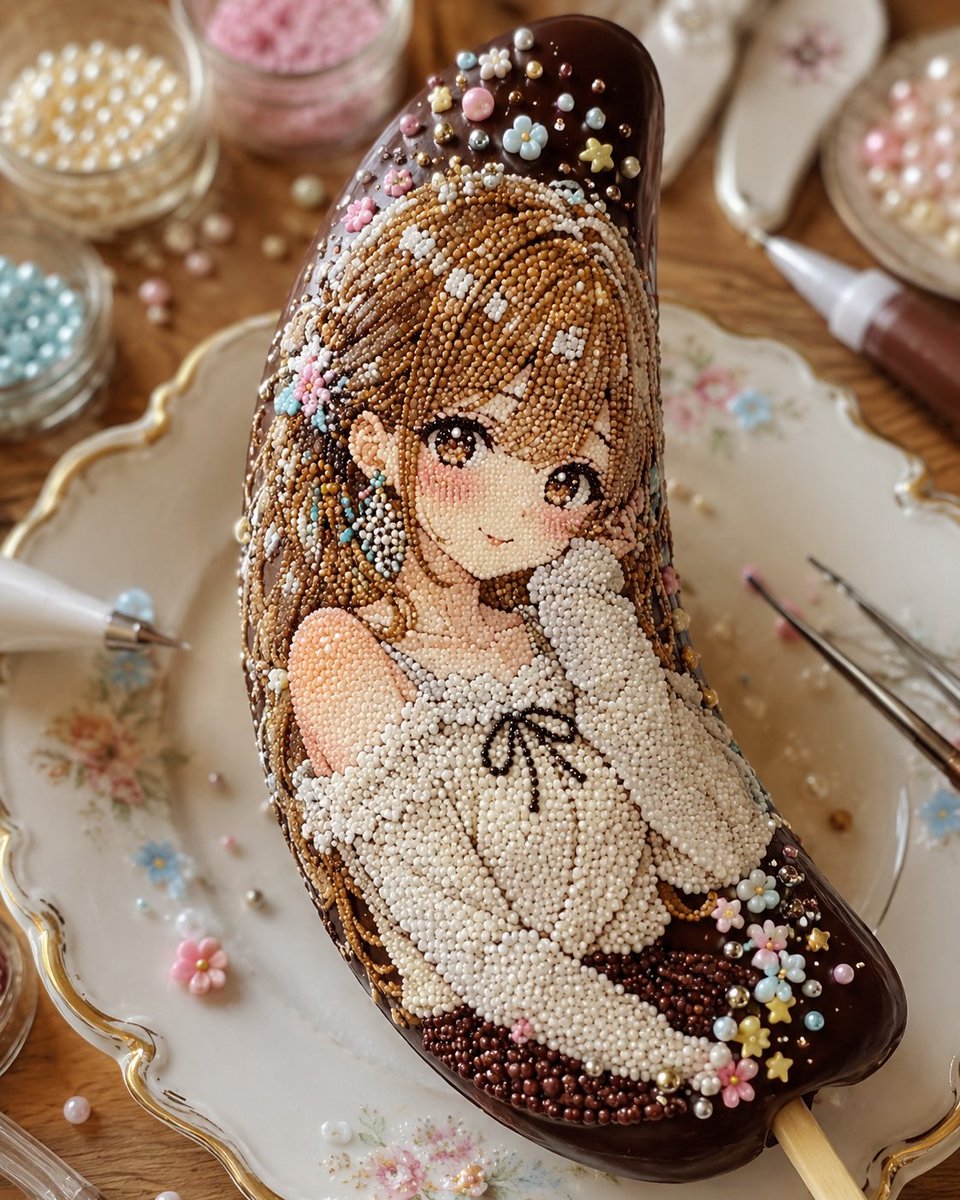 Kawaii Bead Art Chocolate Banana preview image