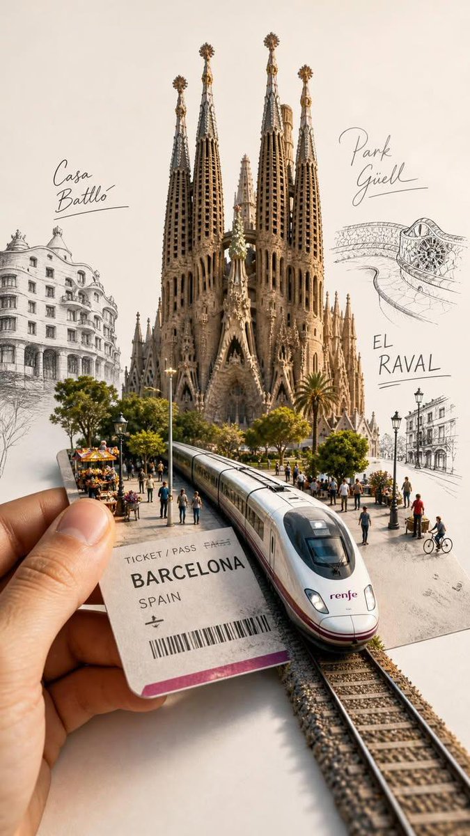 Forced Perspective Travel Ticket Train preview image