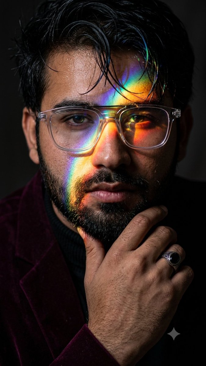 Prismatic Rainbow Light High Fashion Portrait preview image