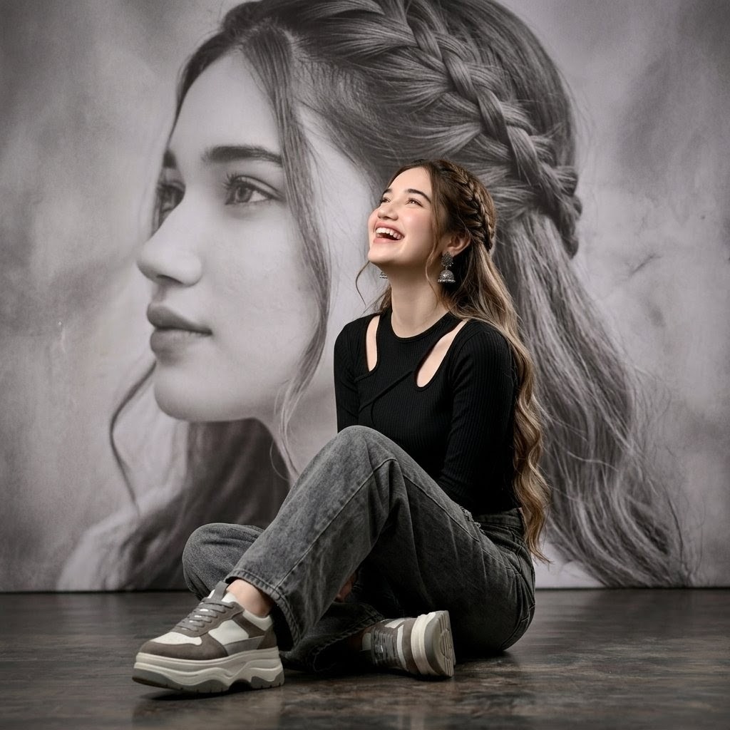 Braided Hair Studio Fashion Portrait preview image