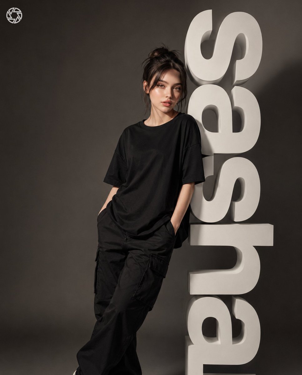 3D Block Letter Fashion Portrait preview image