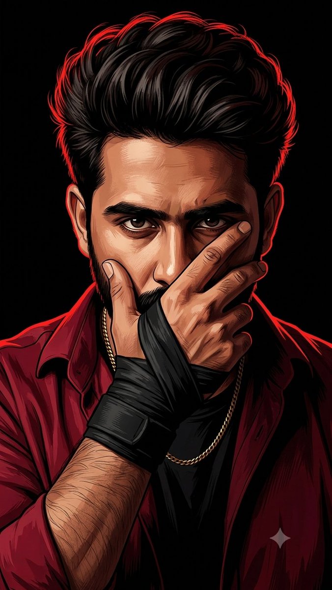Mysterious Red Rim Lighting Portrait preview image