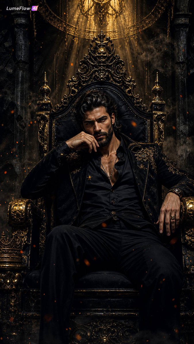 Dark Fantasy King Throne Portrait preview image