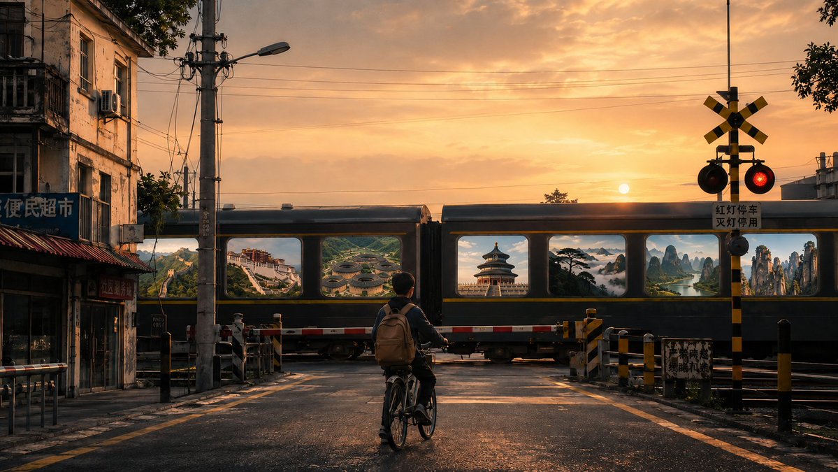 Surreal Train Window Scenery preview image