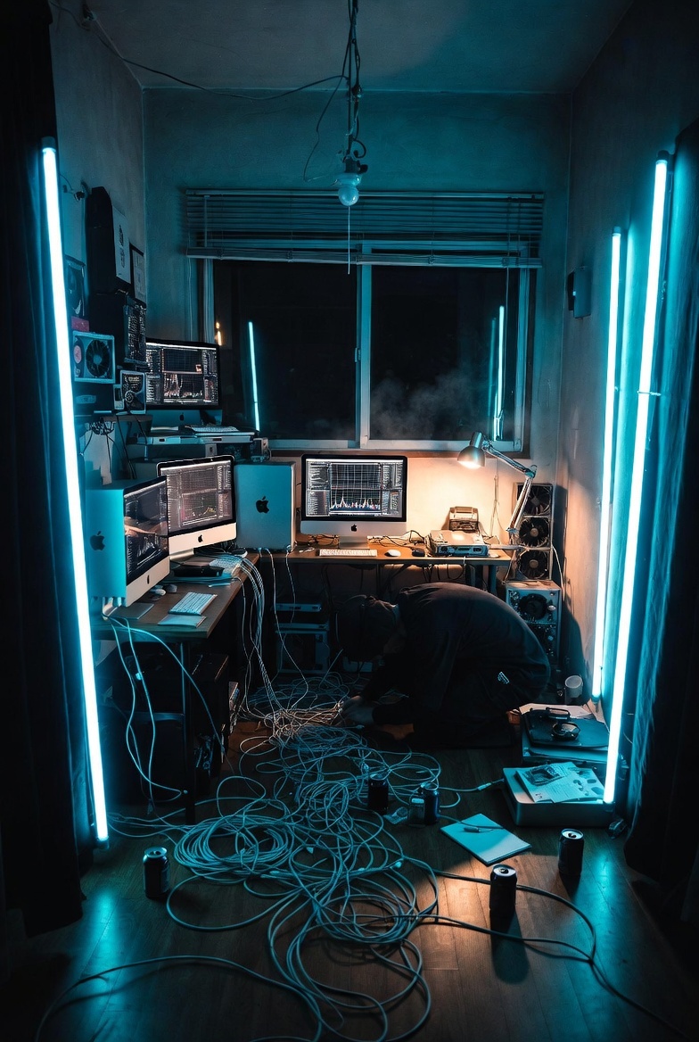 Cyberpunk AI Coding Room preview image