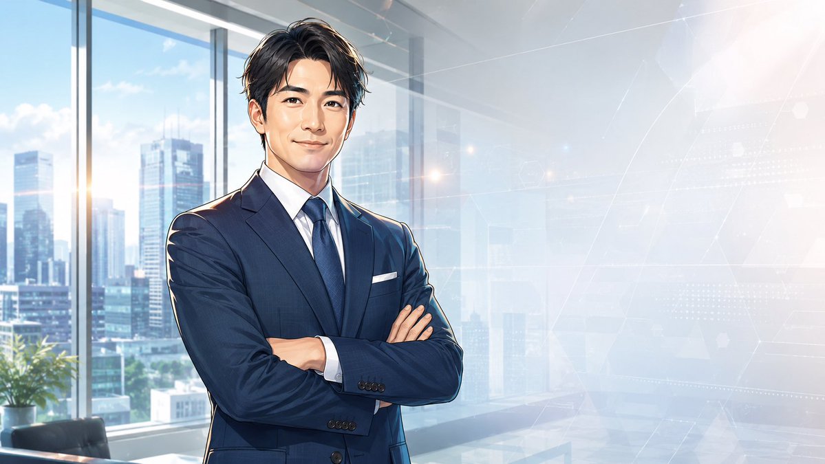 Censored Anime Businessman Portrait preview image