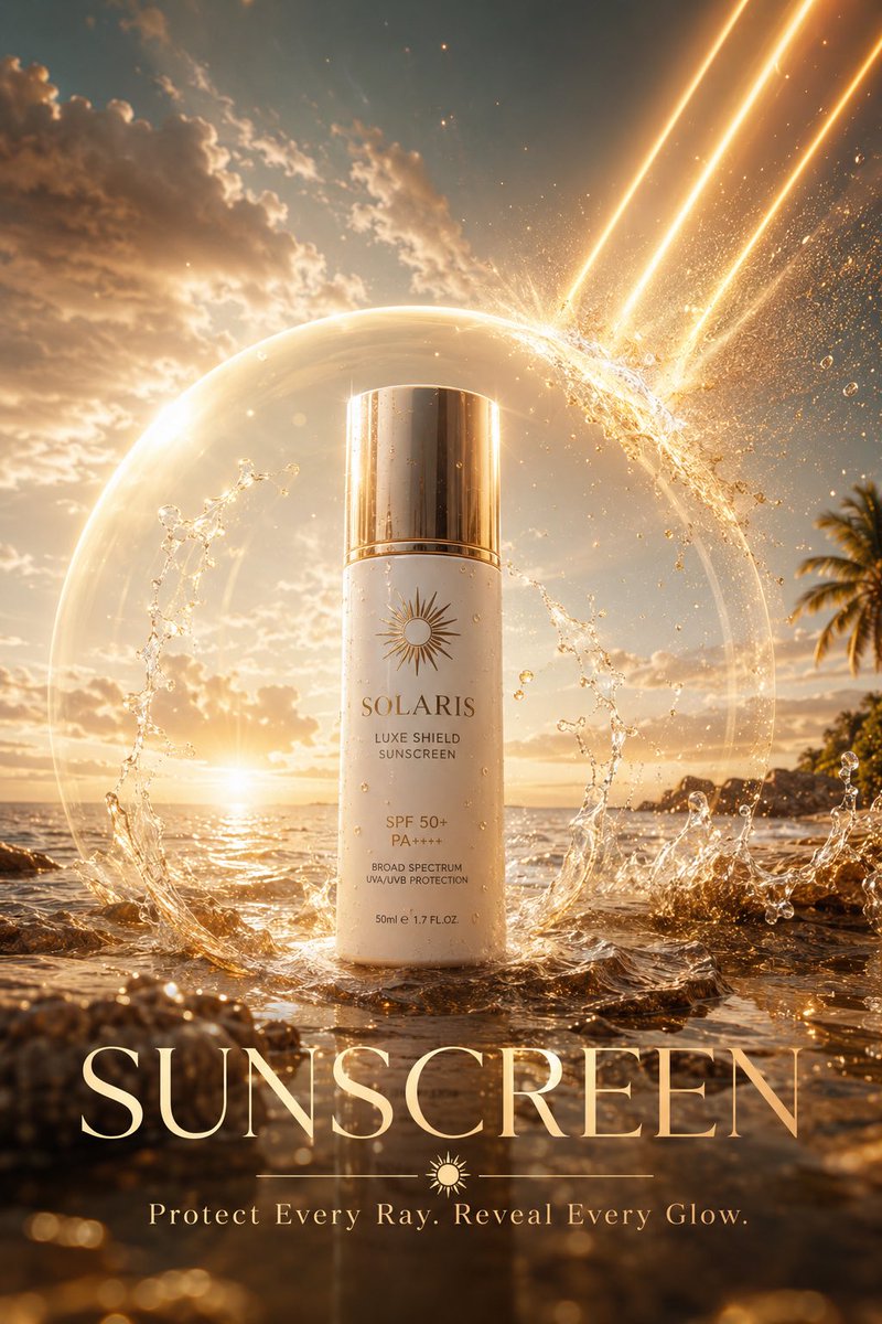Luxury Skincare Sunscreen Ad Campaign preview image