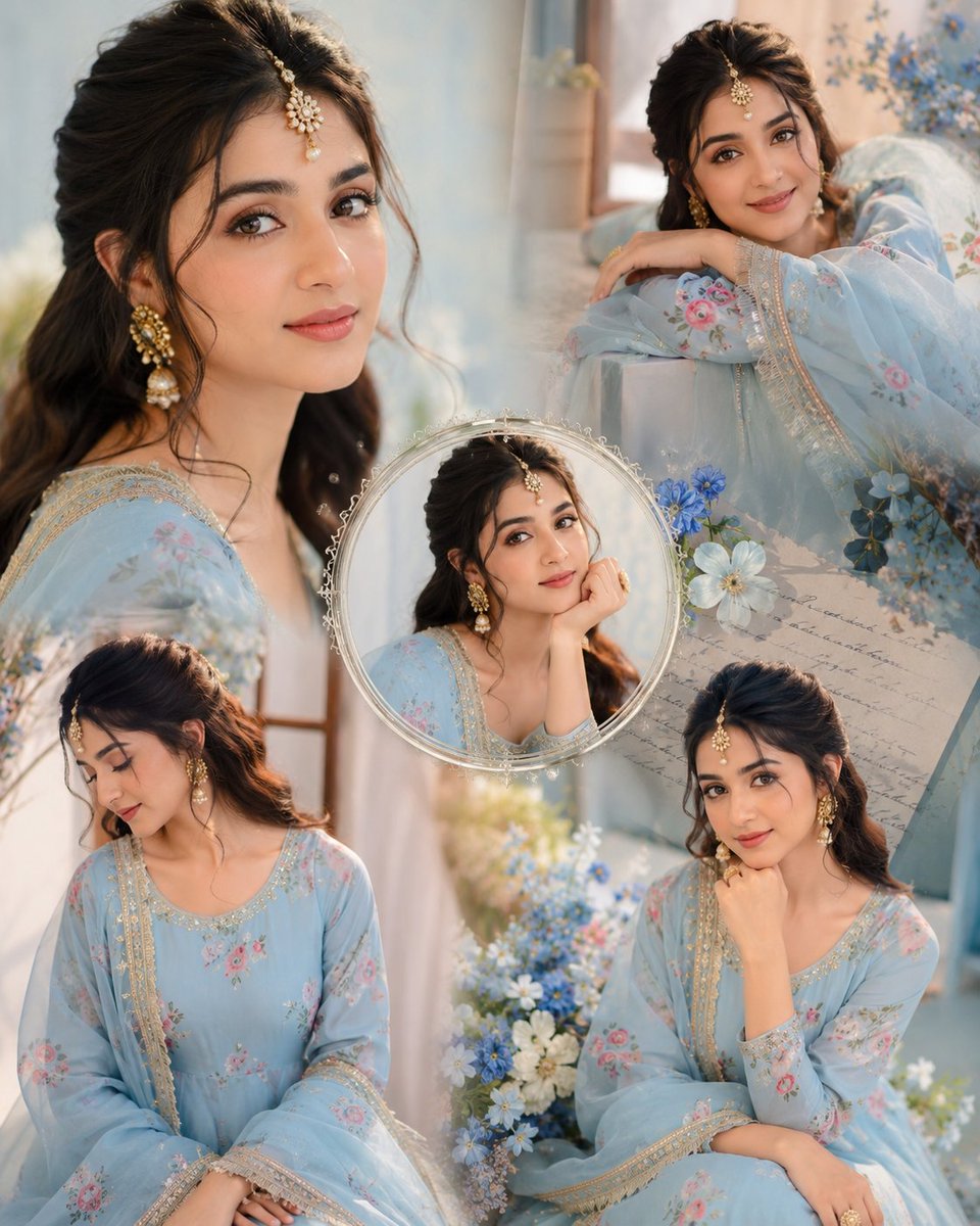Indian Anarkali Fashion Collage preview image