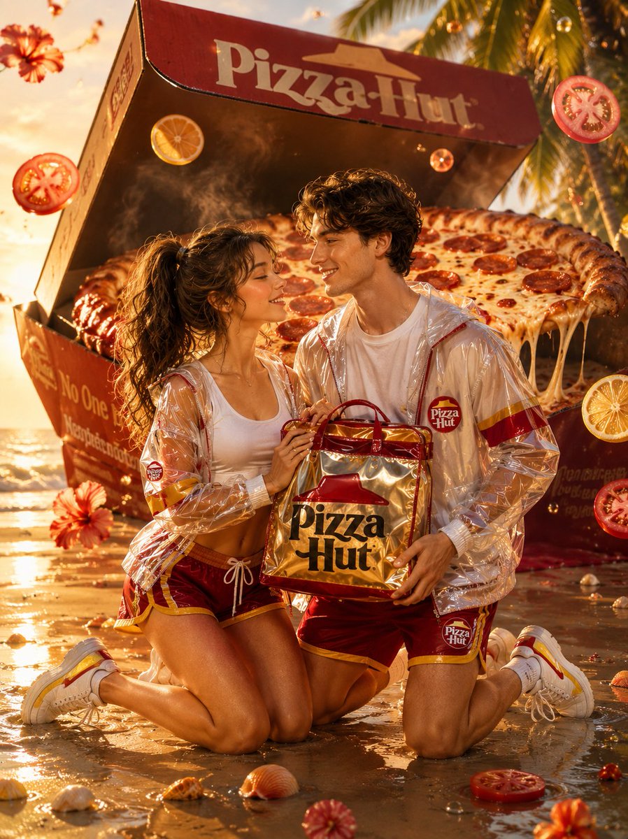 Cinematic Pizza Hut Beach Advertisement preview image