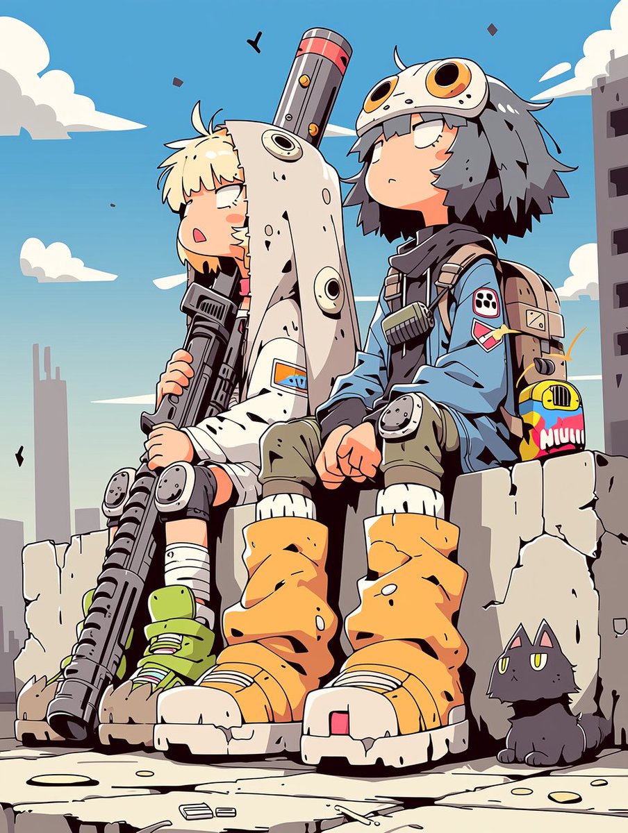 Anime Post-Apocalyptic Scavenger Kids preview image