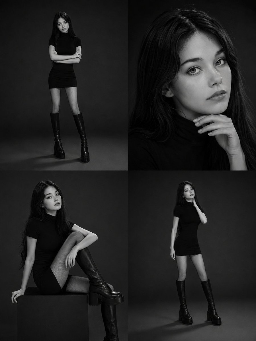 Monochrome Fashion Editorial Collage preview image