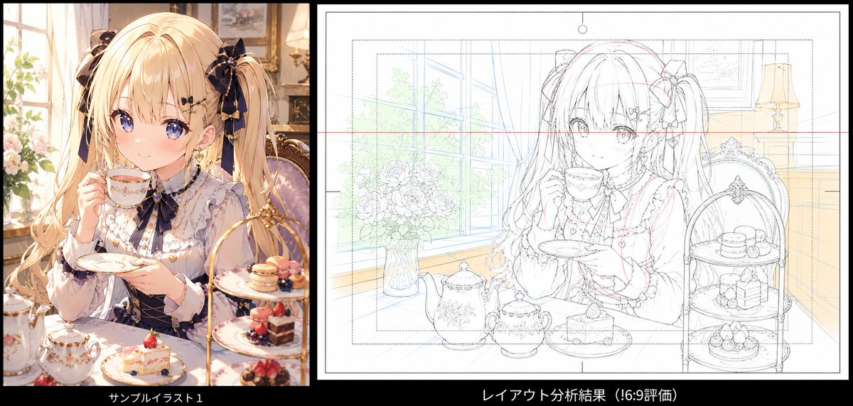 Blonde Twin Tails Girl Drinking Tea preview image