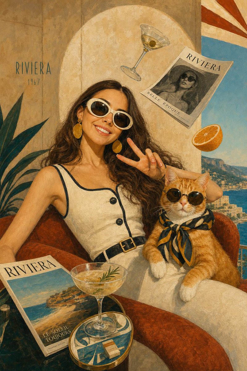 1960s Riviera Surreal Illustration preview image