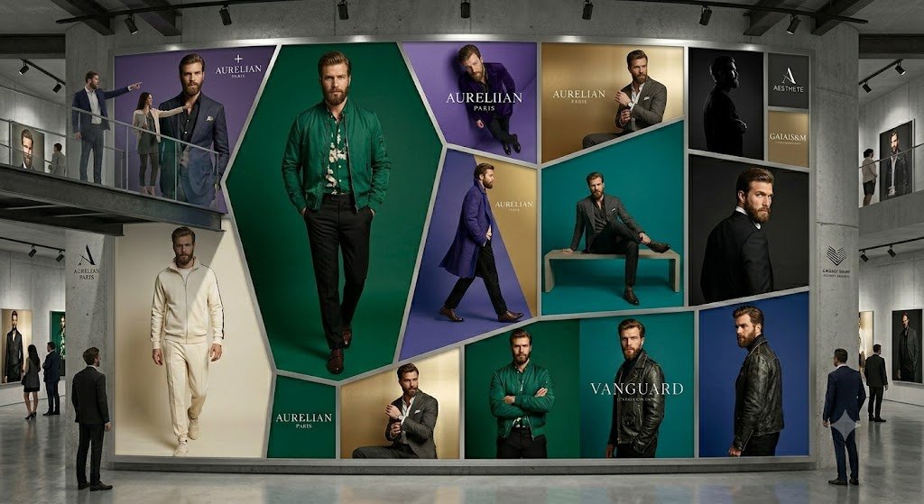 Luxury Menswear Gallery Collage preview image