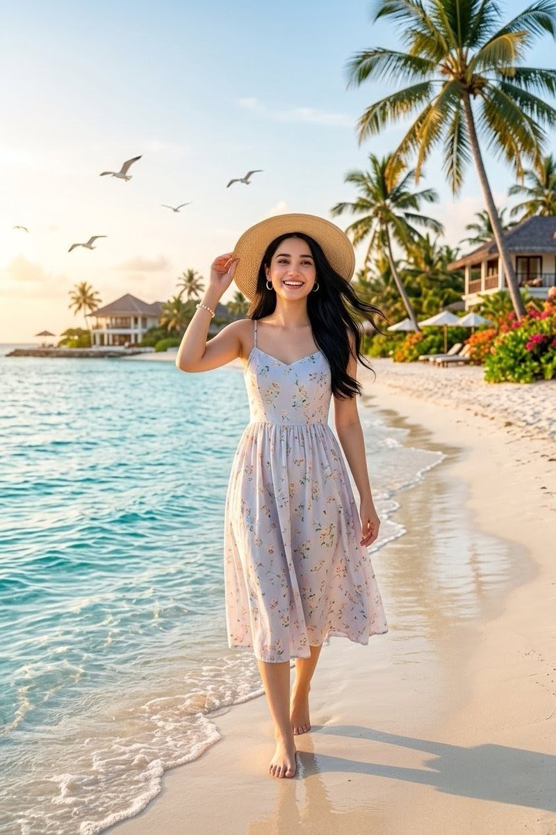 Tropical Beach Vacation Portrait preview image