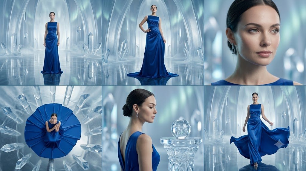 Crystal Palace Blue Gown Contact Sheet preview image