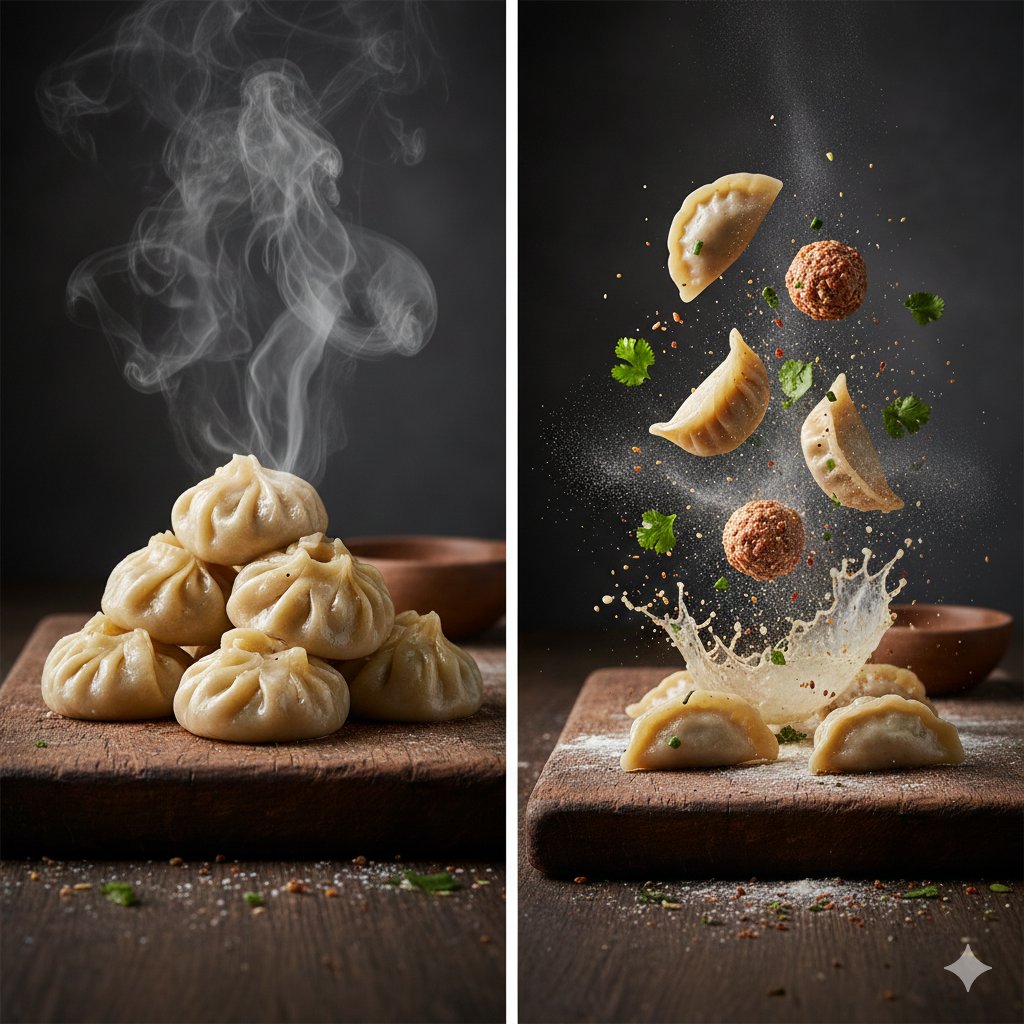 Cinematic Steamed Momo Photography preview image