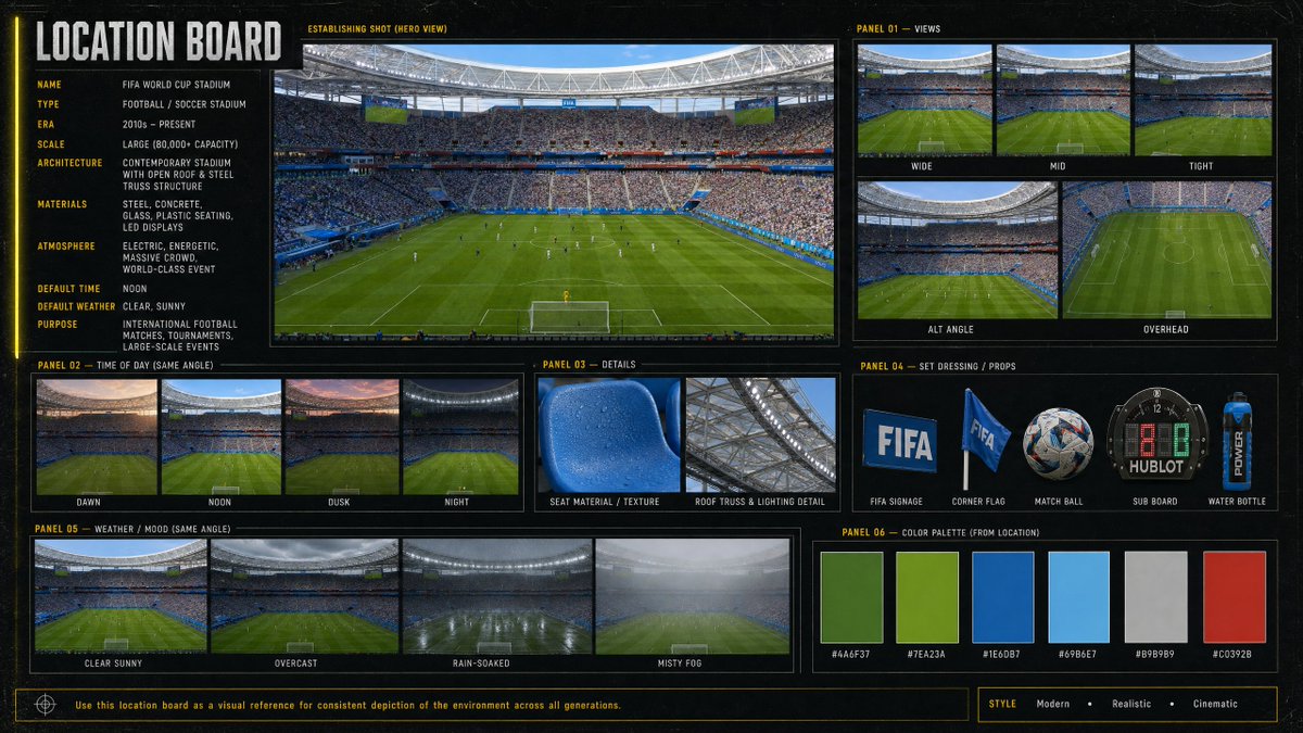 Cinematic Stadium Location Board preview image