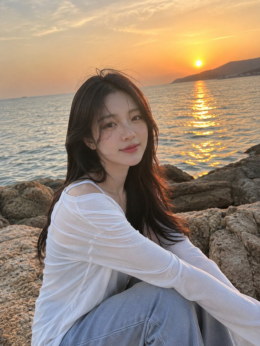 Seaside Sunset Portrait preview image