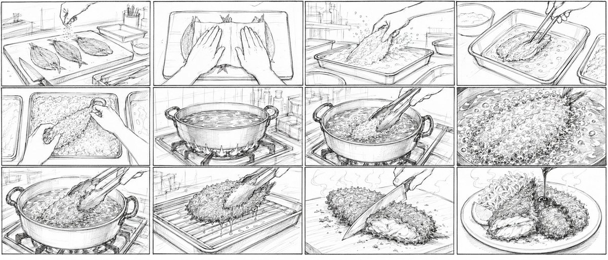 Aji Fry Anime Cooking Storyboard preview image