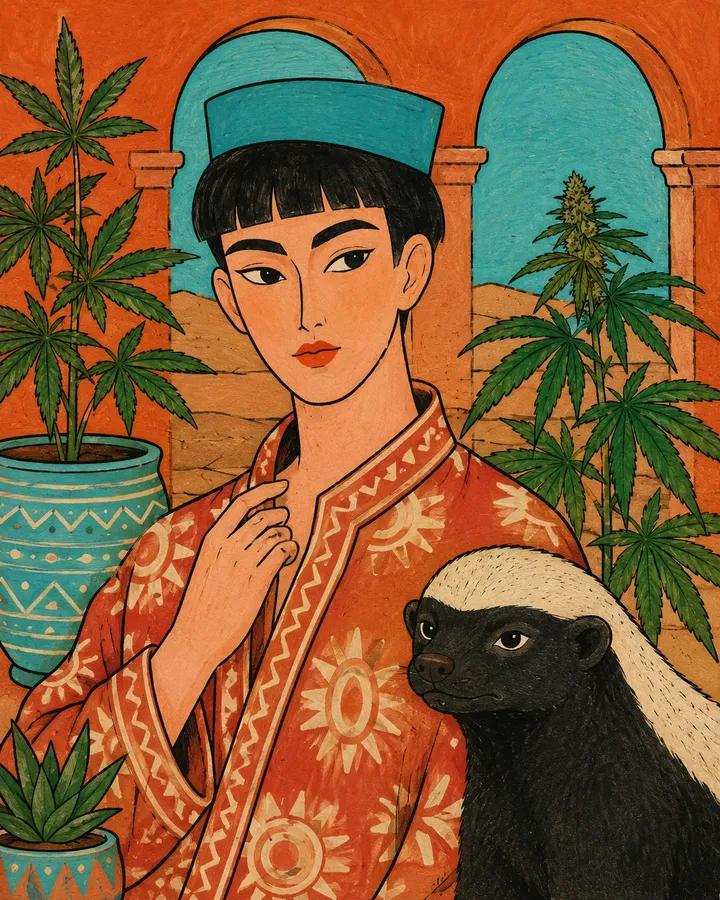 民间时尚水粉插画预览图