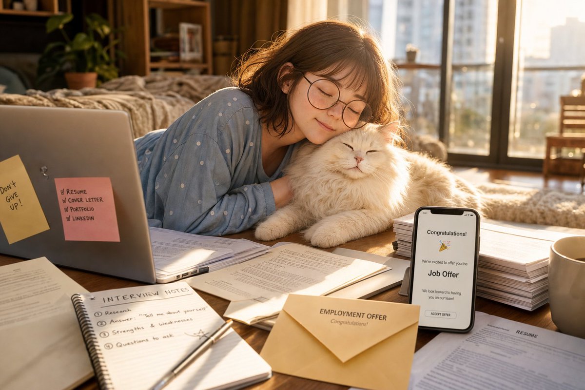 Cozy Job Offer Celebration preview image