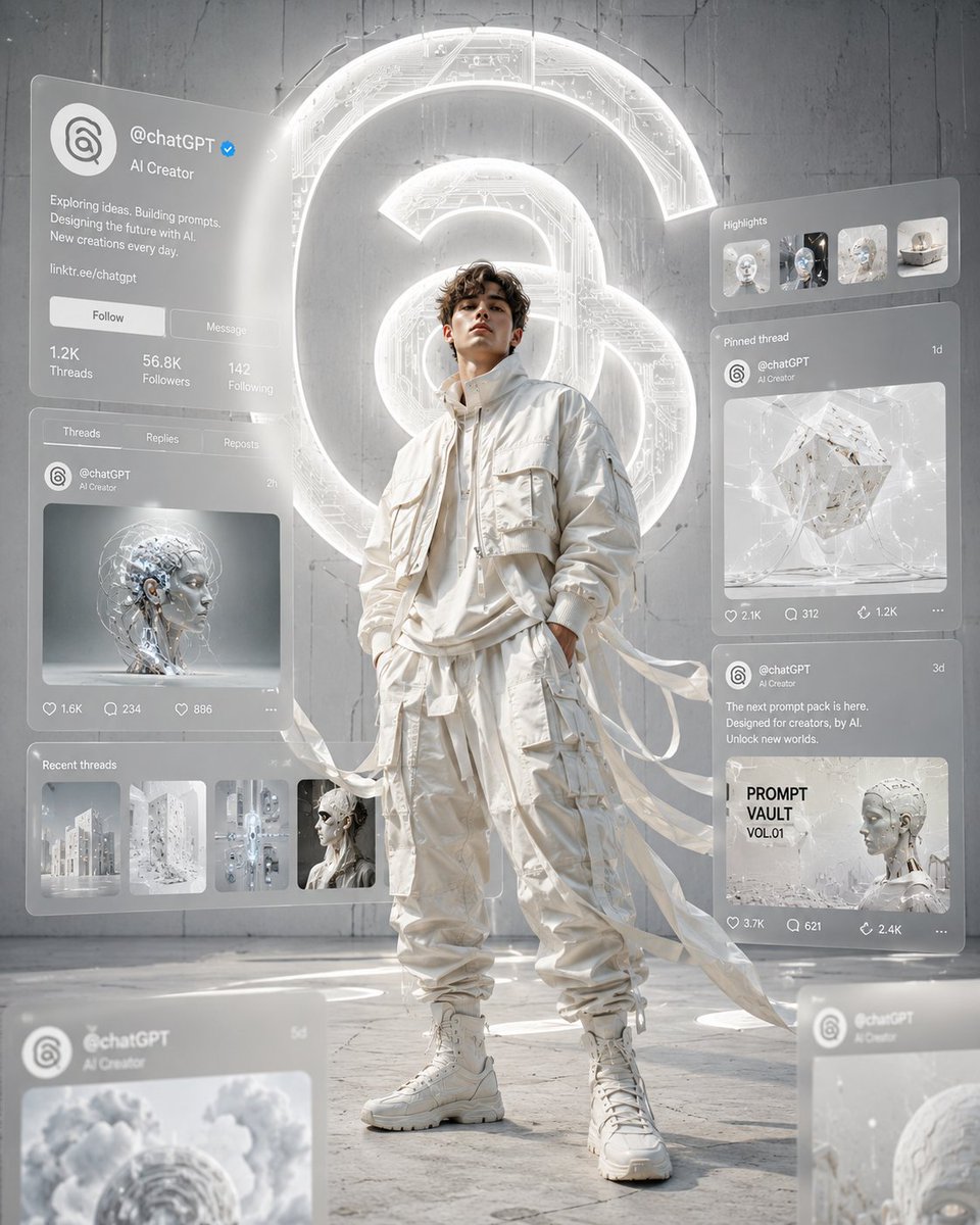 Threads Monochrome Techwear Artwork 预览图
